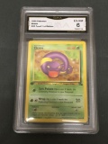 GMA Graded 1999 Pokemon Fossil 1st Edition #46 EKANS Trading Card - EX-NM 6