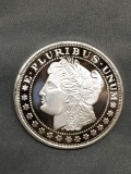 1 Troy Ounce .999 Fine Silver Morgan Dollar Style Silver Bullion Round Coin