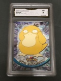GMA Graded 2000 Topps Pokemon TV Animation #54 PSYDUCK Trading Card - NM 7
