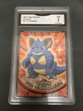 GMA Graded 2000 Topps Pokemon TV Animation #31 NIDOQUEEN Trading Card - NM 7