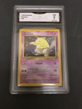GMA Graded 1999 Pokemon Base Set Unlimited #49 DROWZEE Trading Card - NM 7