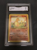 GMA Graded 1999 Pokemon Base Set Unlimited #46 CHARMANDER Trading Card - NM 7