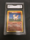 GMA Graded 1999 Pokemon Base Set Unlimited #60 PONYTA Trading Card - NM 7