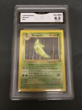 GMA Graded 1999 Pokemon Base Set Unlimited #54 METAPOD Trading Card - EX-NM+ 6.5