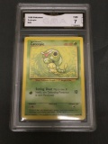 GMA Graded 1999 Pokemon Base Set Unlimited #45 CATERPIE Trading Card - NM 7