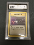 GMA Graded 1999 Pokemon Base Set Unlimited #81 ENERGY SEARCH Trading Card - NM 7