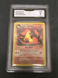 GMA Graded 1999 Pokemon Team Rocket #44 DARK RAPIDASH Trading Card - NM 7