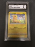 GMA Graded 2017 Pokemon Shining Legends #28 PIKACHU Holofoil Trading Card - MINT 9