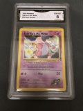 GMA Graded 2000 Pokemon Gym Heroes #94 SABRINA'S MR. MIME Trading Card - NM-MT 8