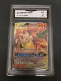 GMA Graded 2019 Pokemon Cosmic Eclipse #22 CHARIZARD & BRAIXEN GX Holofoil Rare Trading Card - MINT