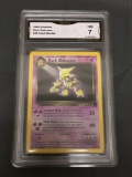GMA Graded 2000 Pokemon Team Rocket #18 DARK ALAKAZAM Trading Card - NM 7