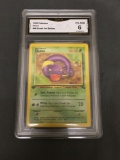 GMA Graded 1999 Pokemon Fossil 1st Edition #46 EKANS Trading Card - EX-NM 6