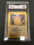 GMA Graded 2000 Pokemon Base 2 Set #87 PIKACHU Trading Card - NM-MT+ 8.5
