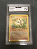 GMA Graded 1999 Pokemon Jungle #55 MANKEY Trading Card - NM+ 7.5