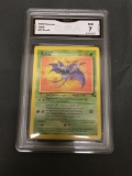 GMA Graded 1999 Pokemon Fossil Unlimited #57 ZUBAT Trading Card - NM 7