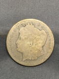 1881 United States Morgan Silver Dollar - 90% Silver Coin (Mint Mark Rubbed Away)