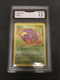 GMA Graded 1999 Pokemon Fossil #46 EKANS Trading Card - VG-EX+ 4.5