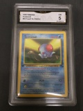 GMA Graded 1999 Pokemon Fossil 1st Edition #56 TENTACOOL Trading Card - EX 5