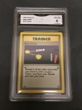 GMA Graded 1999 Pokemon Base Set Unlimited #74 ITEM FINDER Trading Card - VG-EX 4