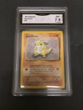 GMA Graded 1999 Pokemon Base Set Unlimited #62 SANDSHREW Trading Card - NM+ 7.5
