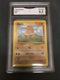 GMA Graded 1999 Pokemon Base Set Unlimited #47 DIGLETT Trading Card - EX-NM+ 6.5