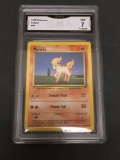 GMA Graded 1999 Pokemon Base Set Unlimited #60 PONYTA Trading Card - NM 7