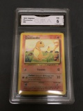 GMA Graded 1999 Pokemon Base Set Unlimited #46 CHARMANDER Trading Card - EX 5