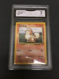 GMA Graded 1999 Pokemon Base Set Unlimited #28 GROWLITHE Trading Card - NM 7