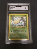 GMA Graded 1999 Pokemon Base Set Unlimited #69 WEEDLE Trading Card - NM 7