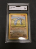 GMA Graded 1999 Pokemon Base Set Unlimited #56 ONIX Trading Cadr - EX+ 5.5