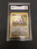 GMA Graded 1999 Pokemon Base Set Unlimited #61 RATTATA Trading Card - VG+ 3.5