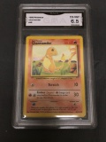 GMA Graded 1999 Pokemon Base Set Unlimited #46 CHARMANDER Trading Card - EX-NM+ 6.5