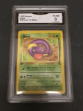 GMA Graded 1999 Pokemon Fossil 1st Edition #46 EKANS Trading Card - EX-NM 6