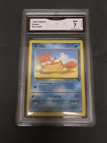 GMA Graded 1999 Pokemon Fossil #51 KRABBY Trading Card - NM 7