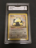 GMA Graded 1999 Pokemon Jungle #27 SNORLAX Rare Trading Card - NM 7