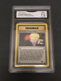 GMA Graded 2000 Pokemon Gym Challenge #107 LT. SURGE'S SECRET PLAN Trading Card - NM+ 7.5