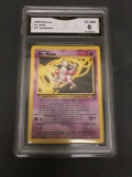 GMA Graded 2000 Pokemon Base 2 Set #27 MR. MIME Trading Card - EX-NM 6