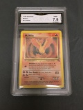 GMA Graded 1999 Pokemon Fossil #27 MOLTRES Trading Card - NM+ 7.5