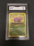 GMA Graded 1999 Pokemon Fossil #45 WEEZING Trading Card - NM-MT 8