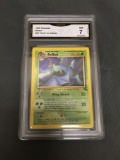 GMA Graded 1999 Pokemon Fossil 1st Edition #34 GOLBAT Trading Card - NM 7