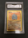 GMA Graded 2002 Pokemon Legendary Collection #90 RHYHORN Trading Card - NM 7