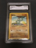 GMA Graded 1999 Pokemon Base Set Unlimited #52 MACHOP Trading Card - AUTHENTIC
