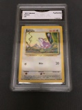 GMA Graded 1999 Pokemon Base Set Unlimited #61 RATTATA Trading Card - AUTHENTIC