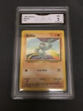 GMA Graded 1999 Pokemon Base Set Unlimited #52 MACHOP Trading Card - VG 3
