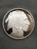 1 Troy Ounce .999 Fine Silver Indian Head Buffalo Silver Bullion Round Coin