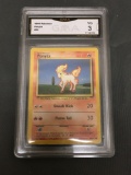 GMA Graded 1999 Pokemon Base Set Unlimited #60 PONYTA Trading Card - VG 3