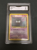 GMA Graded 1999 Pokemon Base Set Unlimited #50 GASTLY Trading Card - VG 3