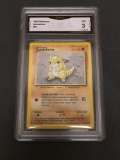 GMA Graded 1999 Pokemon Base Set Unlimited #62 SANDSHREW Trading Card - VG 3