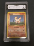 GMA Graded 1999 Pokemon Base Set Unlimited #60 PONYTA Trading Card - VG 3