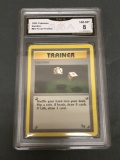 GMA Graded 1999 Pokemon Fossil #60 GAMBLER Trading Card - NM-MT 8